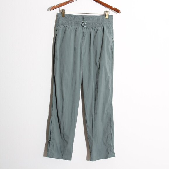 Madewell MWL Track Pants High Rise Straight Leg Pull-On Waist Green Size Medium - Picture 1 of 13